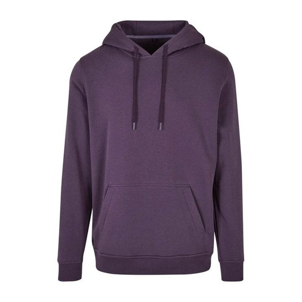 Build Your Brand Mens Heavy Pullover Hoodie / Purple Night